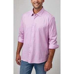 NEW STONE ROSE micro dot long sleeve woven shirt in lavender
